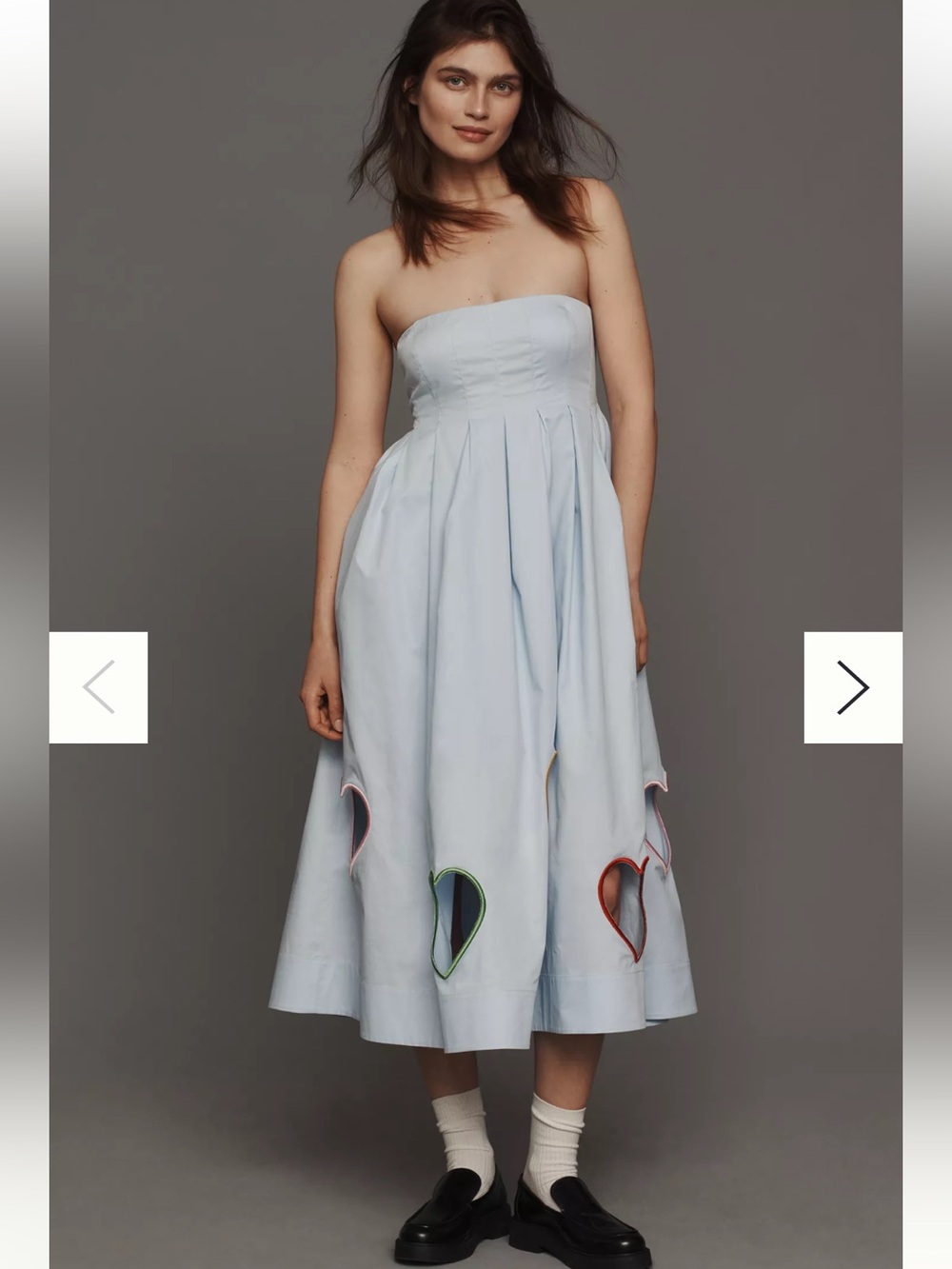 NWOT Anthropologie size XS strapless midi dress